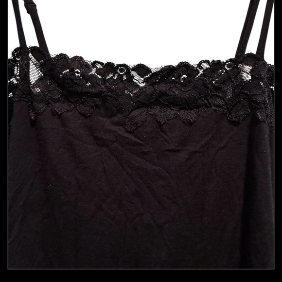 Black Mini Dress With Lace Trim - Picture 5 of 14